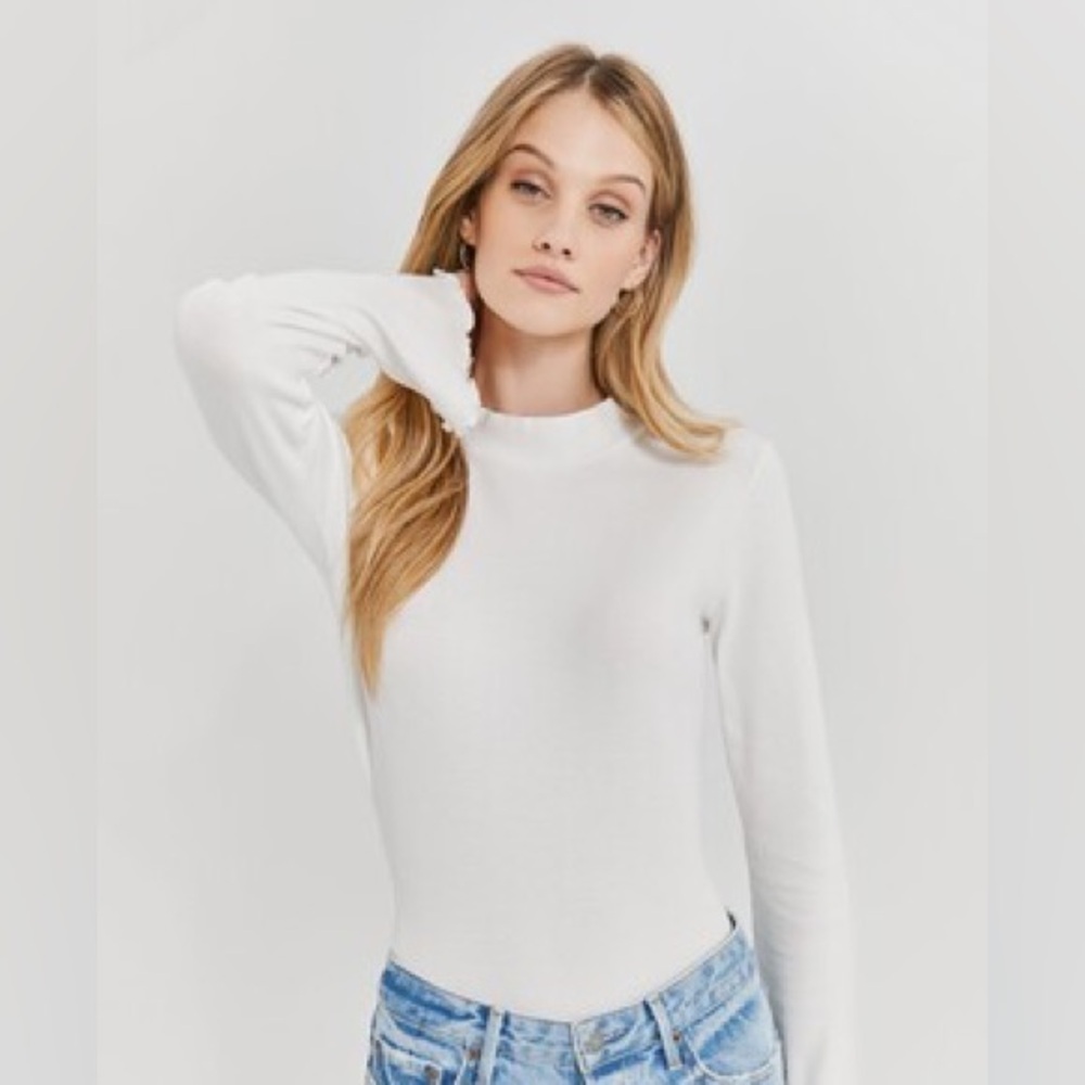 Something Navy Mockneck Long Sleeve Top
